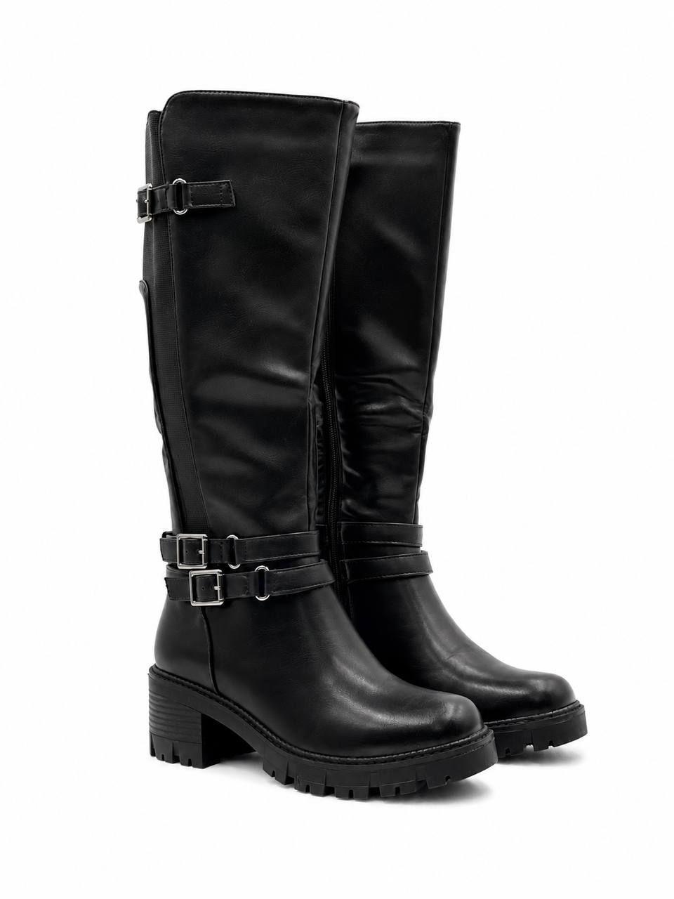 Bota Mujer con Elastico Ca a Alta-1