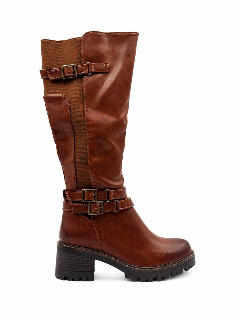 Bota Mujer con Elastico Ca a Alta-0