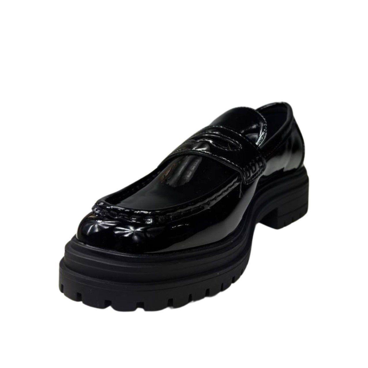 Mocasines Negros Charol De Mujer-2