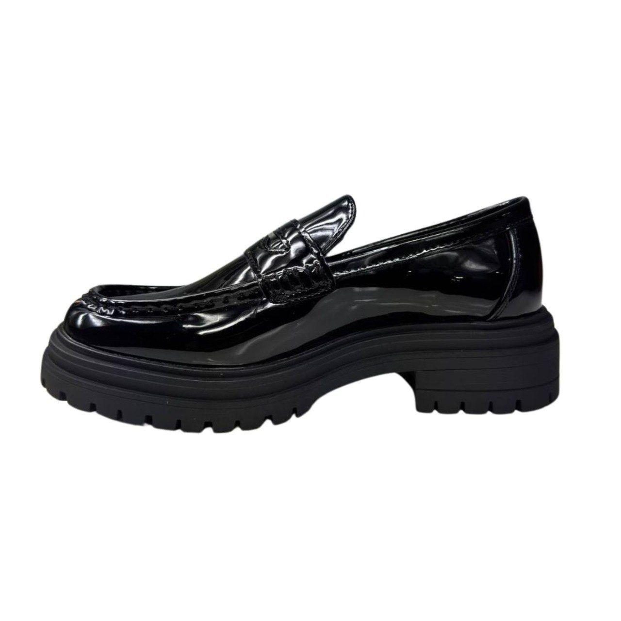 Mocasines Negros Charol De Mujer-3