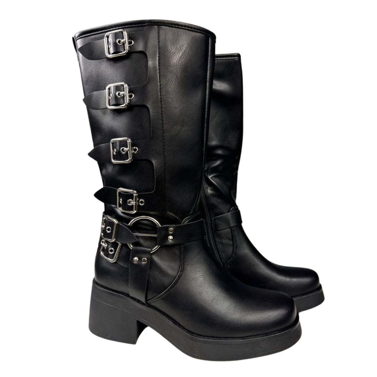 Botas Mujer con Hebilla-3
