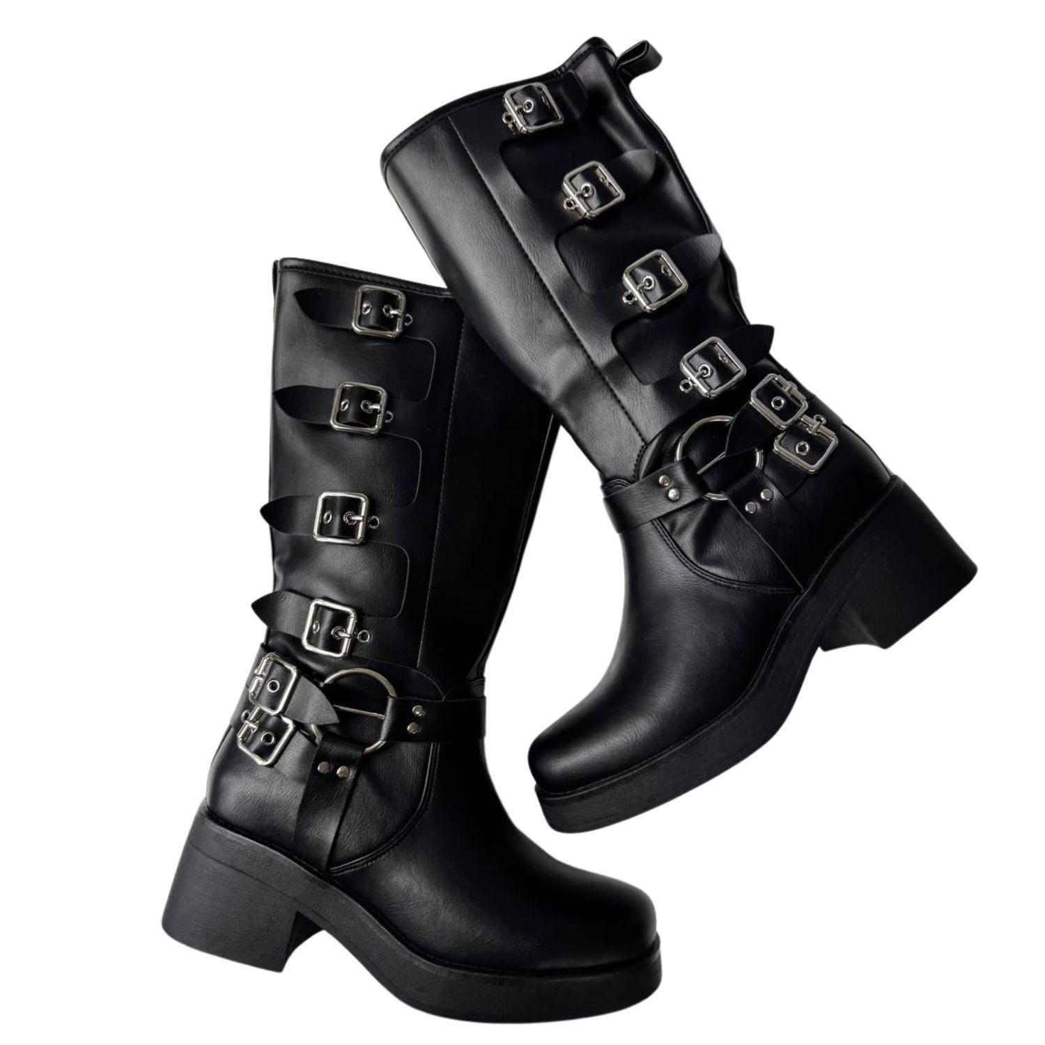 Botas Mujer con Hebilla-5
