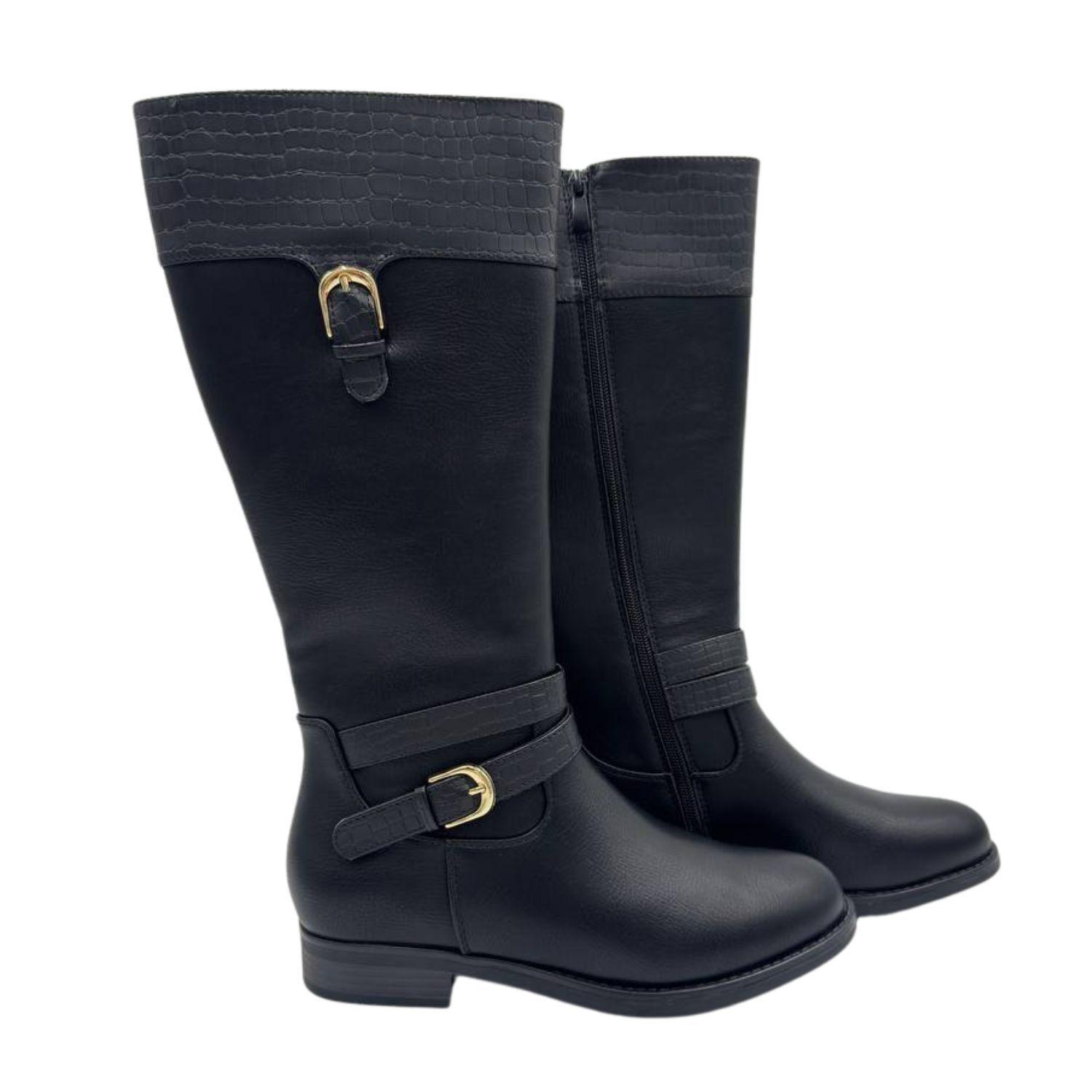 Botas Mujer Con Taco Bajo-5