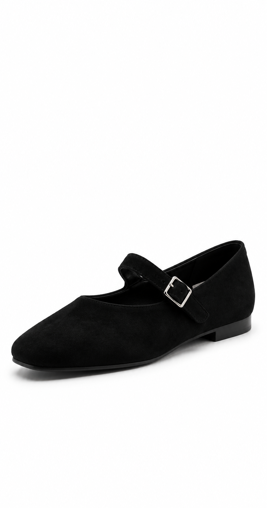 Ballerina Mujer Mary Jane Gamuza con Hebilla-3