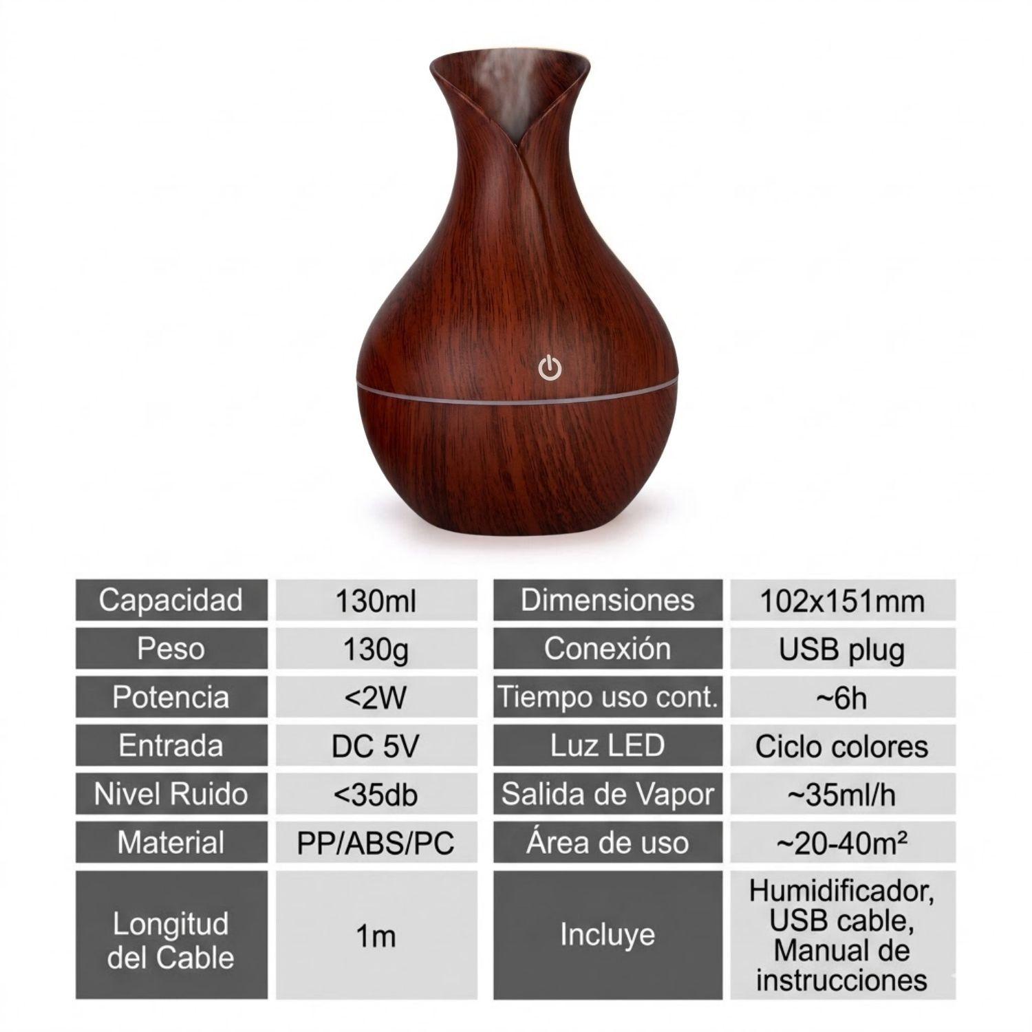 Set 2 Humidificadores Jarro 12 Escencias Aromaticas Marron-8