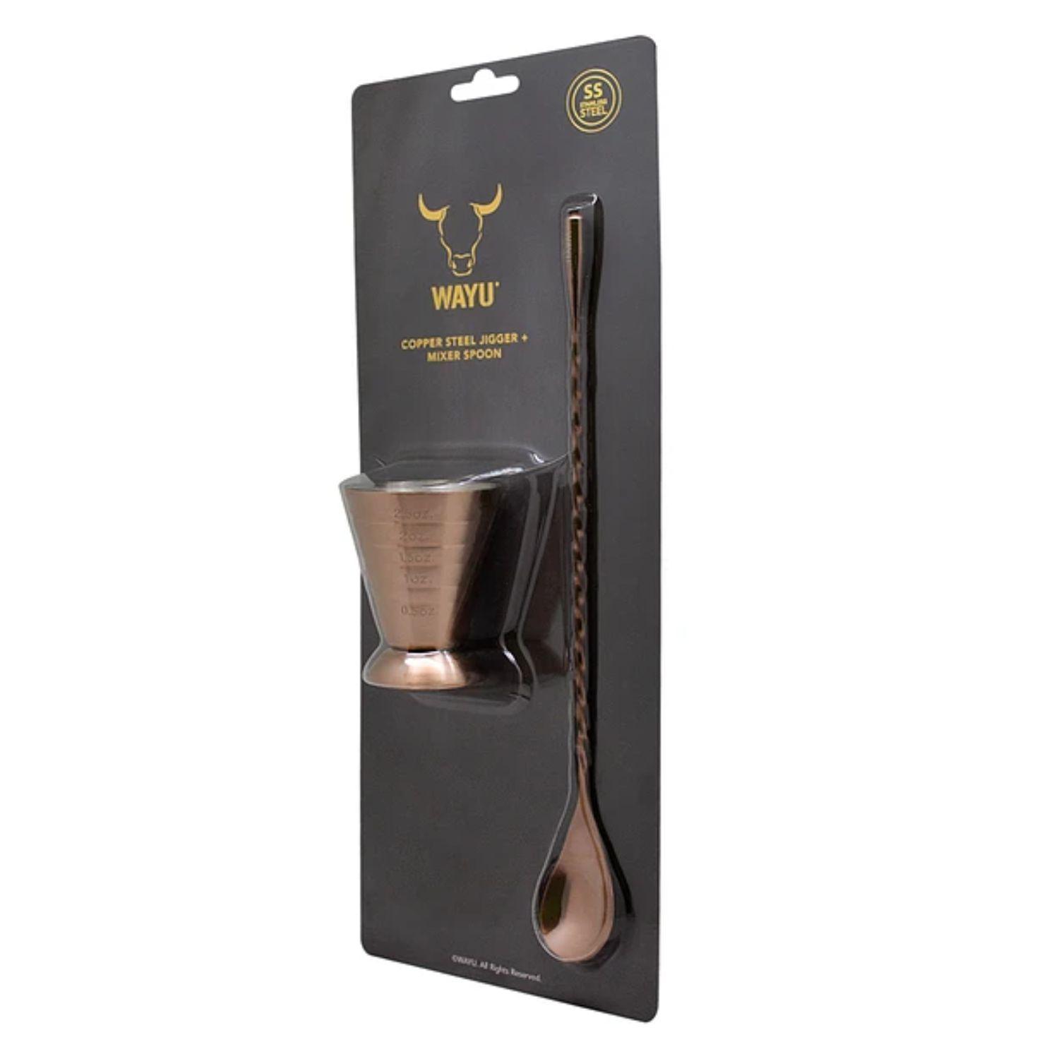 Set Medidor y Cuchara Copper Line Wayu Cocteleria Cocina-4