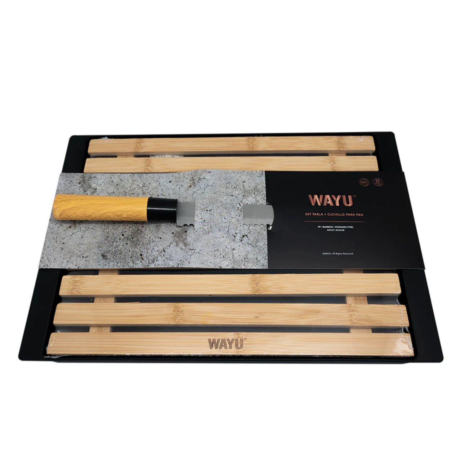 Set Tabla Cuchillo Sierra Pan Wayu Antimigas-3