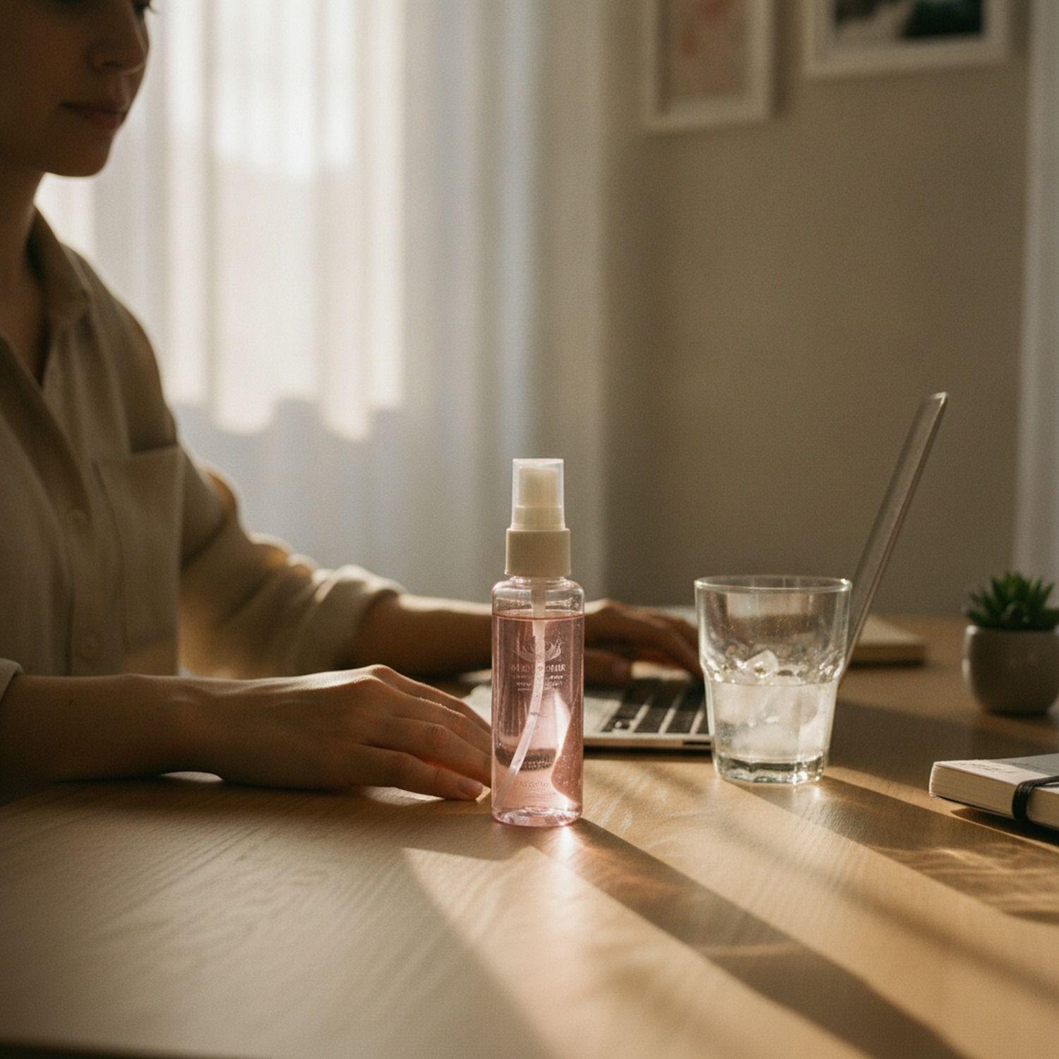 Set 4 Botellas Spray Organizador Baño Rosa 12cm-5