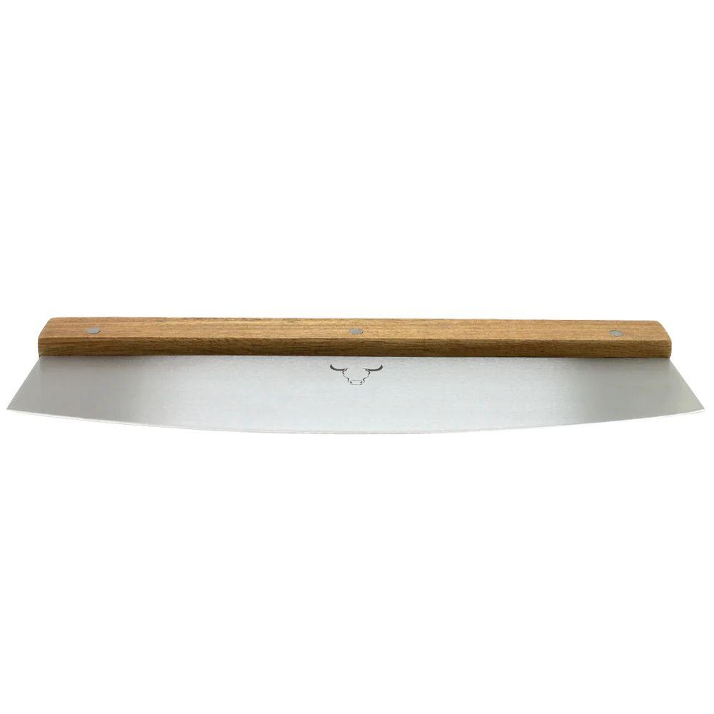 Cortador De Pizza Madera Y Filo Acero 35cm Wayu-3