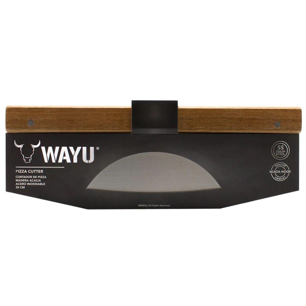 Cortador De Pizza Madera Y Filo Acero 35cm Wayu-4