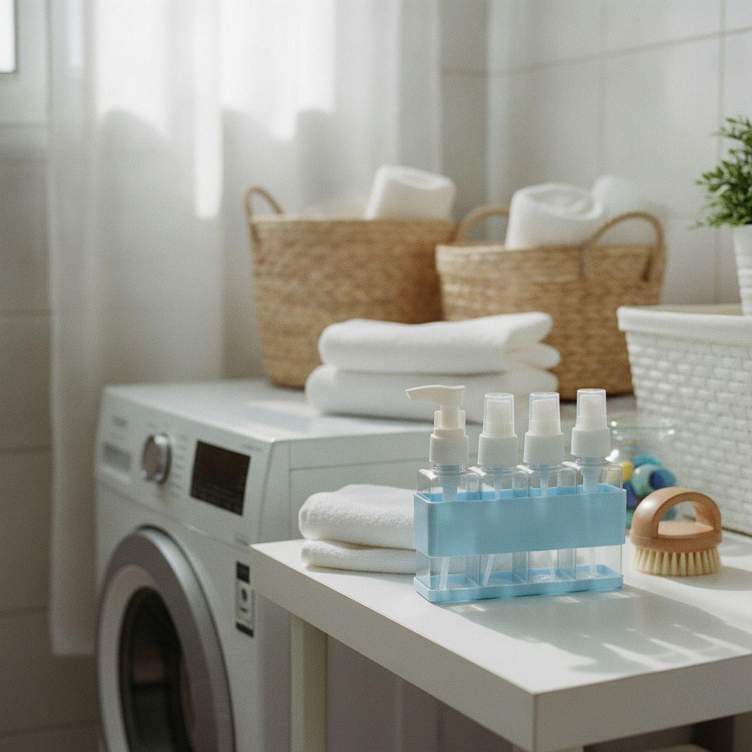 Set 4 Botellas Spray Organizador Baño Azul 12cm-5