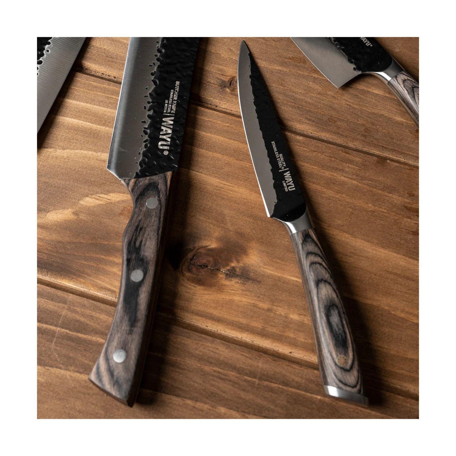 Cuchillo Hammer Mediano Wayu 25cm Acero Cocina-3