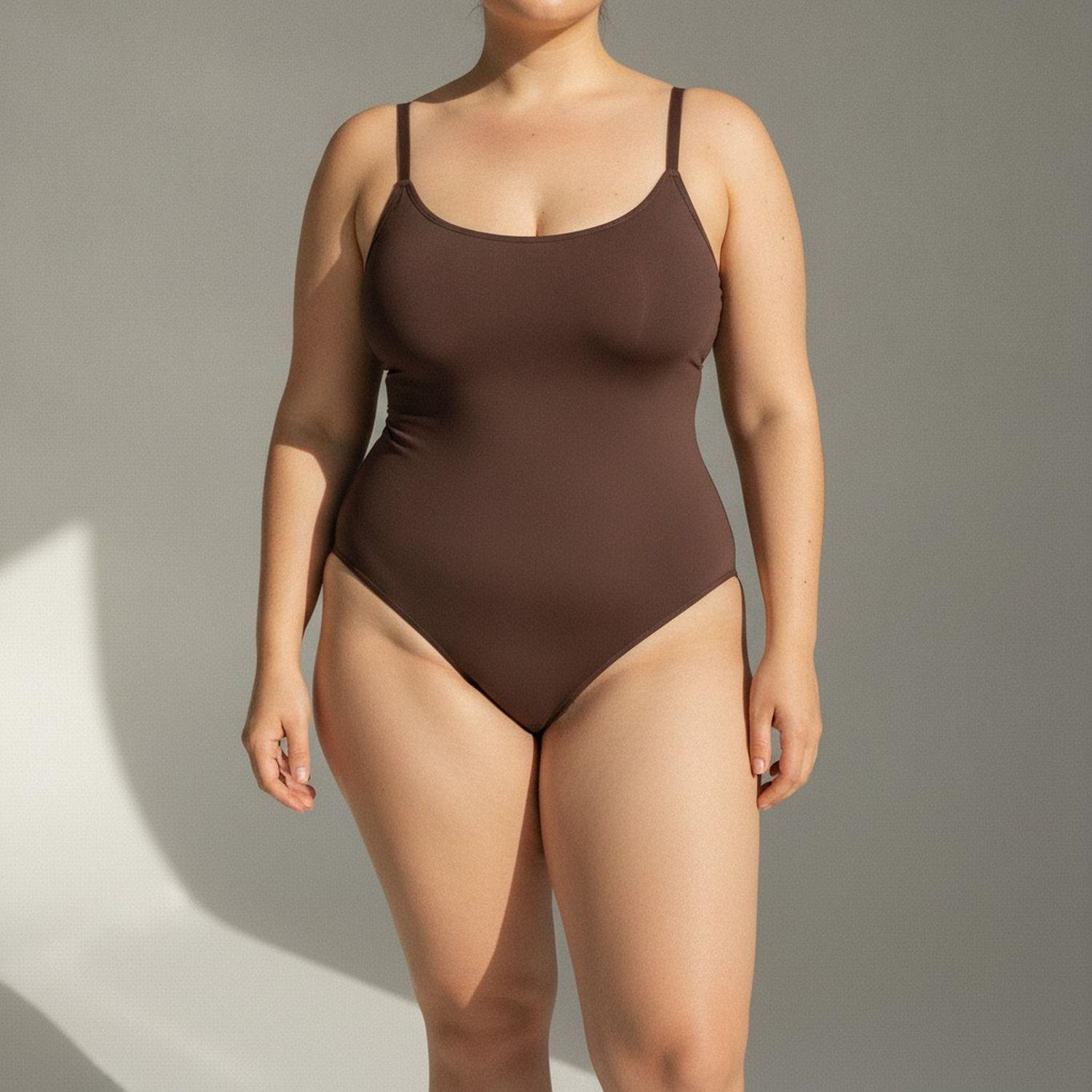Body Calzón Tirantes Modelador Marrón Talla XL/XXL-1