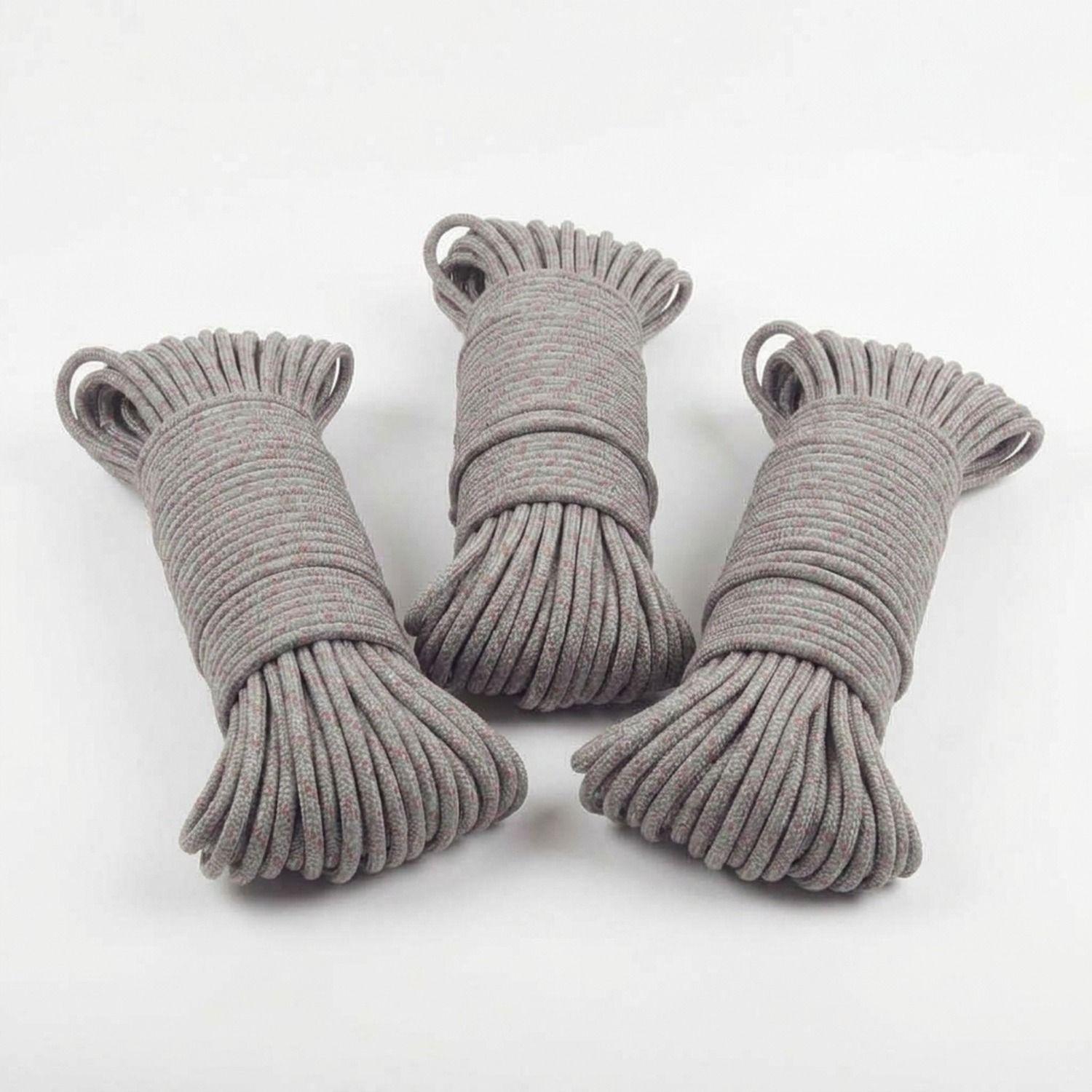 Set 3 Cuerdas Resistentes 5mm 30 Metros Gris-0