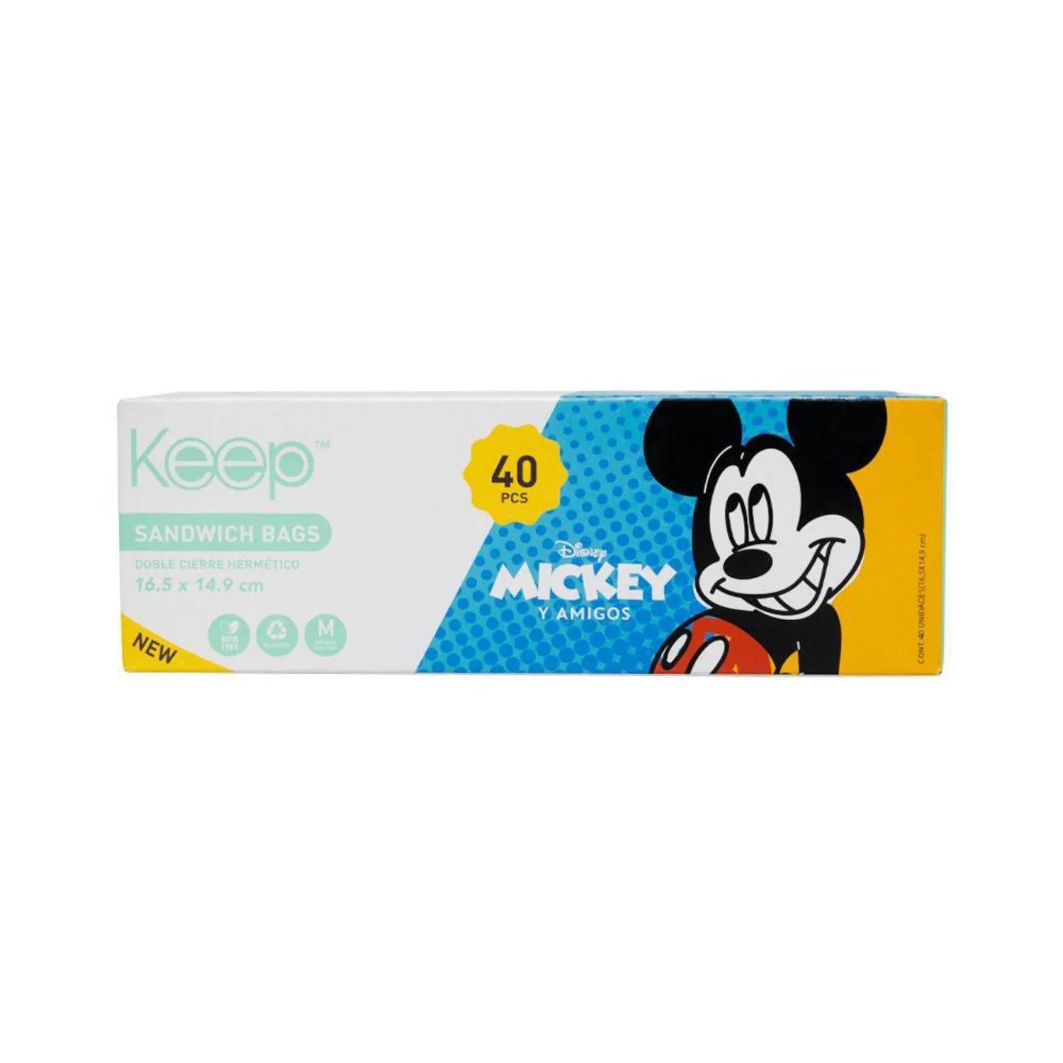 Pack 40 Bolsas Sandwich Hermeticas Cierre Doble Mickey-1