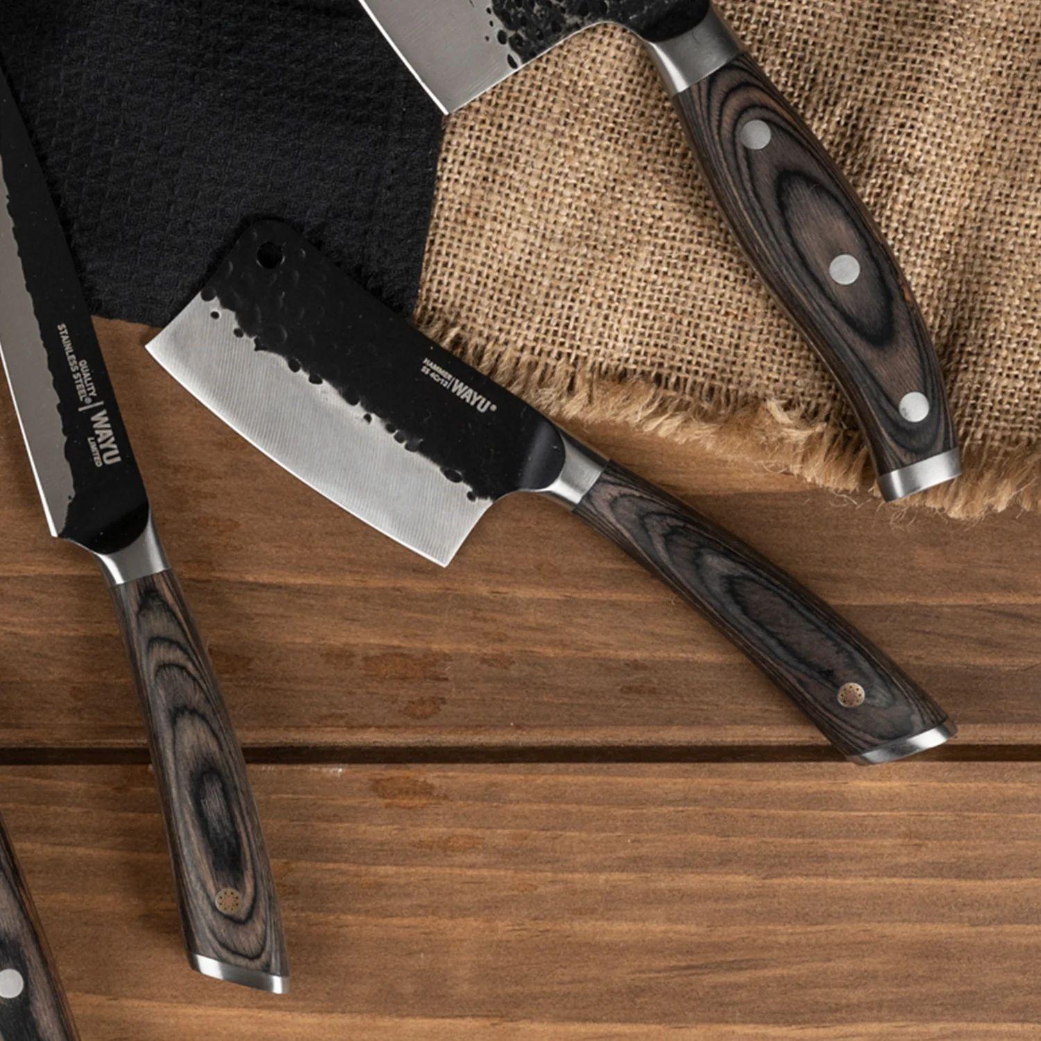 Cuchillo Cleveland Wayu 20cm Hammer Madera Pakka-2