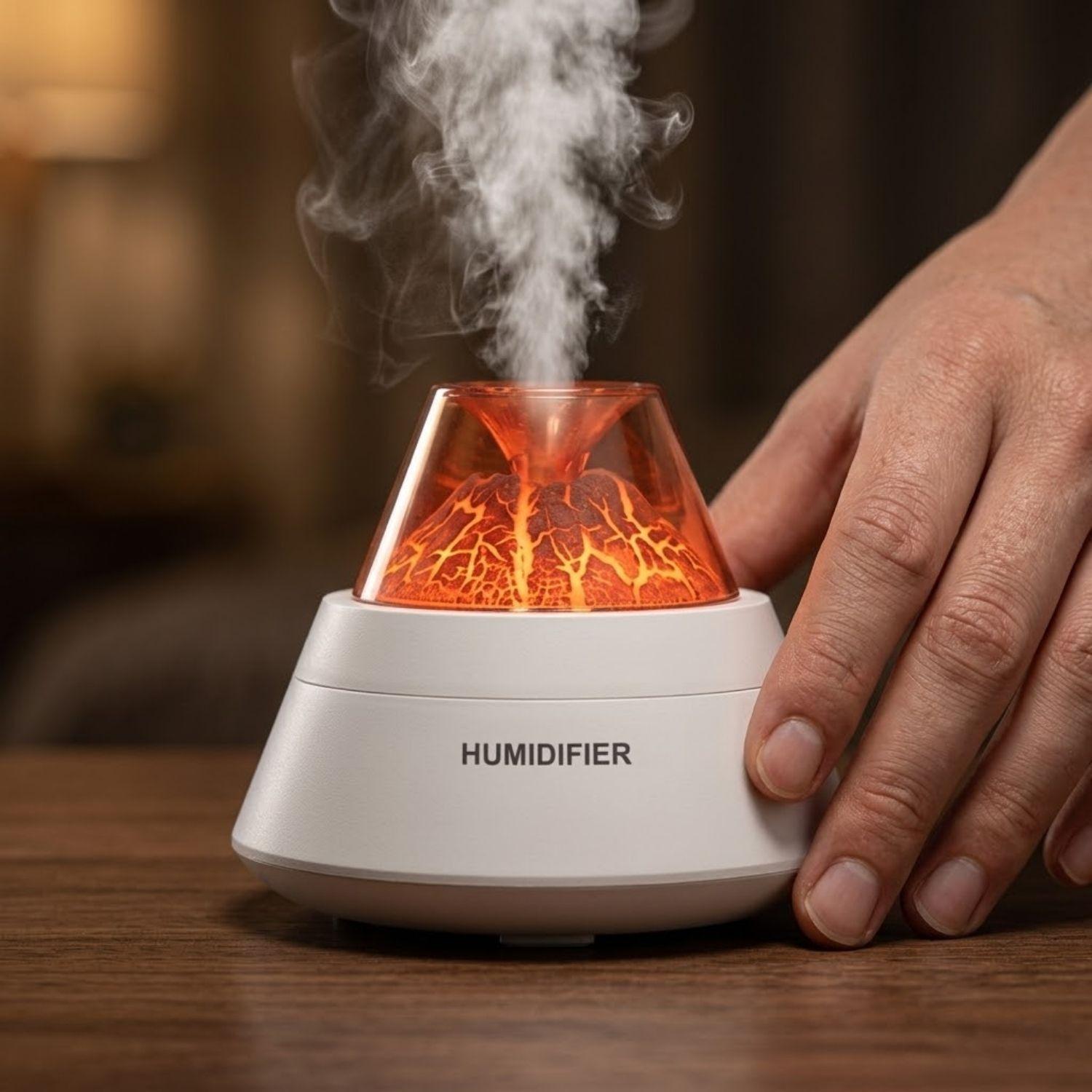 Humidificador Volcan Silencioso 250mL Aromatico Hogar Blanco-2