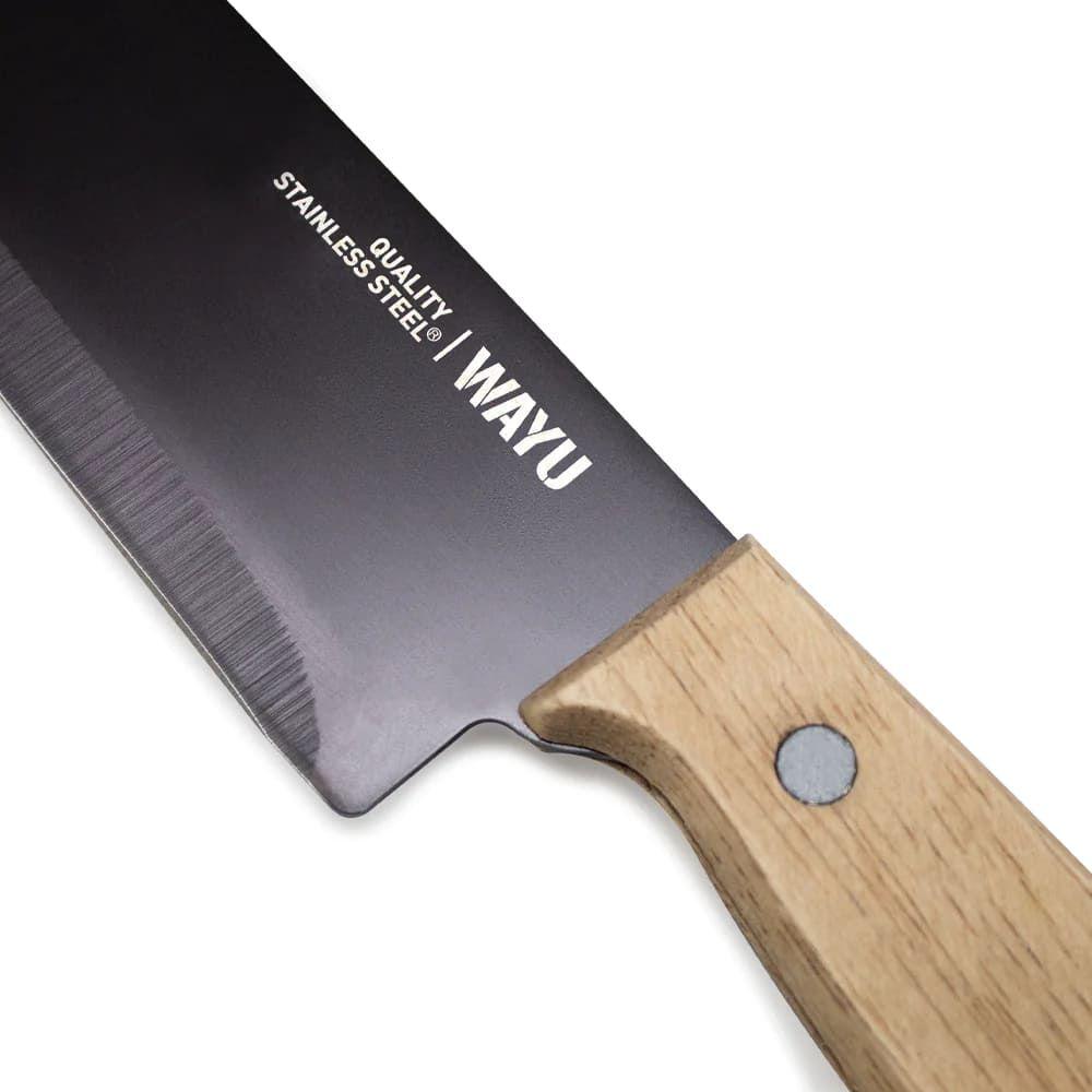 Cuchillo Prm Wayu Mango Madera Acero Antiadherente-2