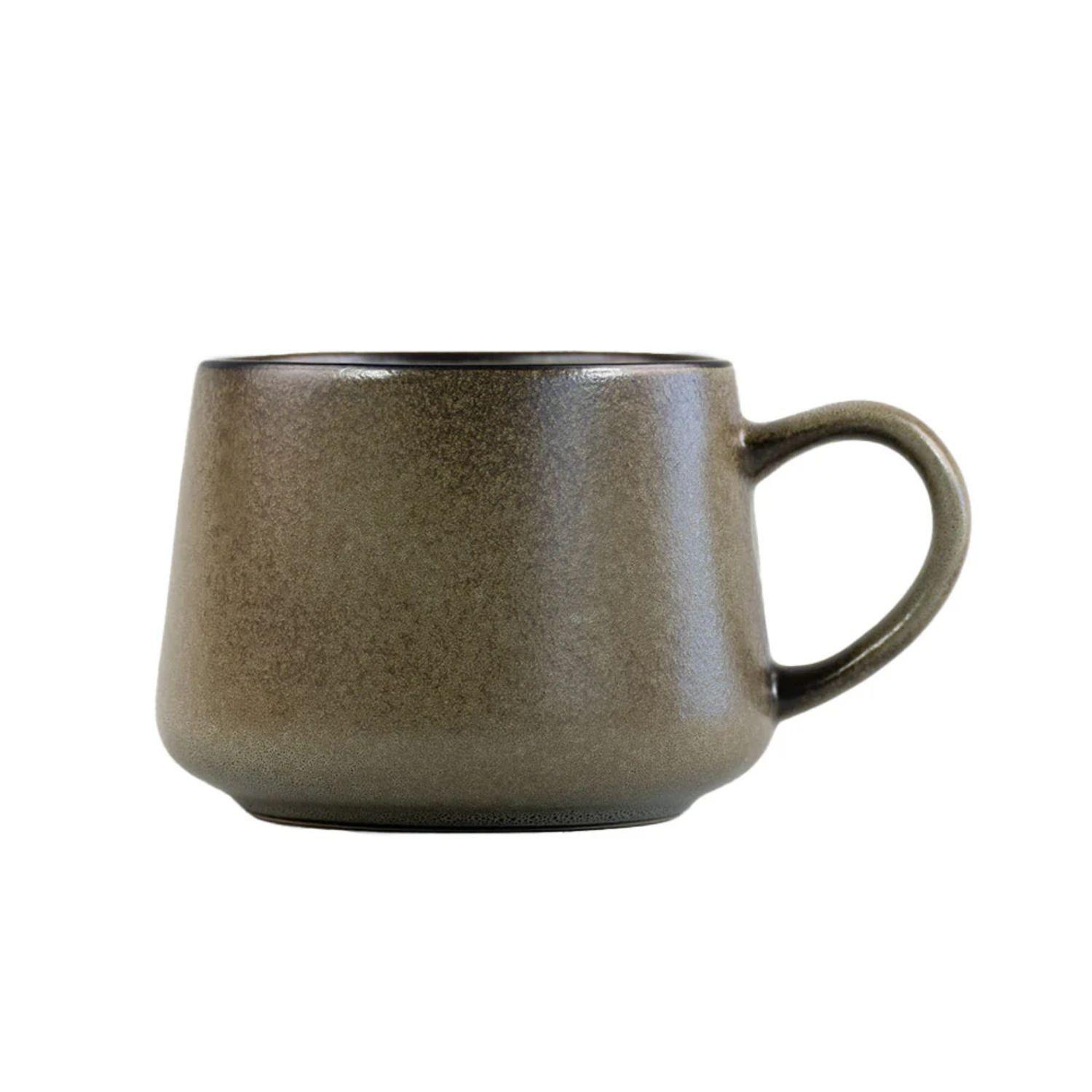 Mug Cerámica 350mL Gres Wayu Taza Café Diseño Rústico-0