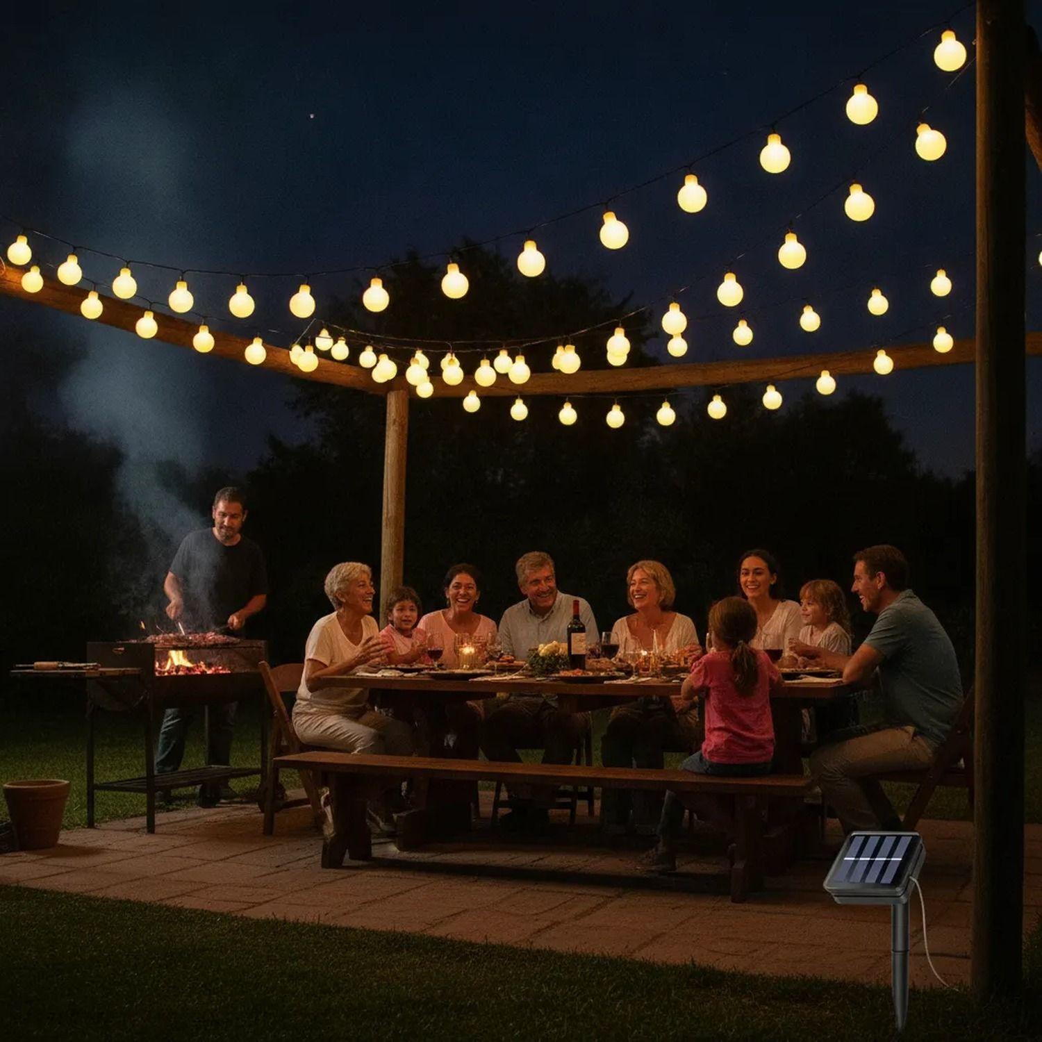 Guirnalda Solar Luces Led 3 Metros Ampolletas Luz Calida-2