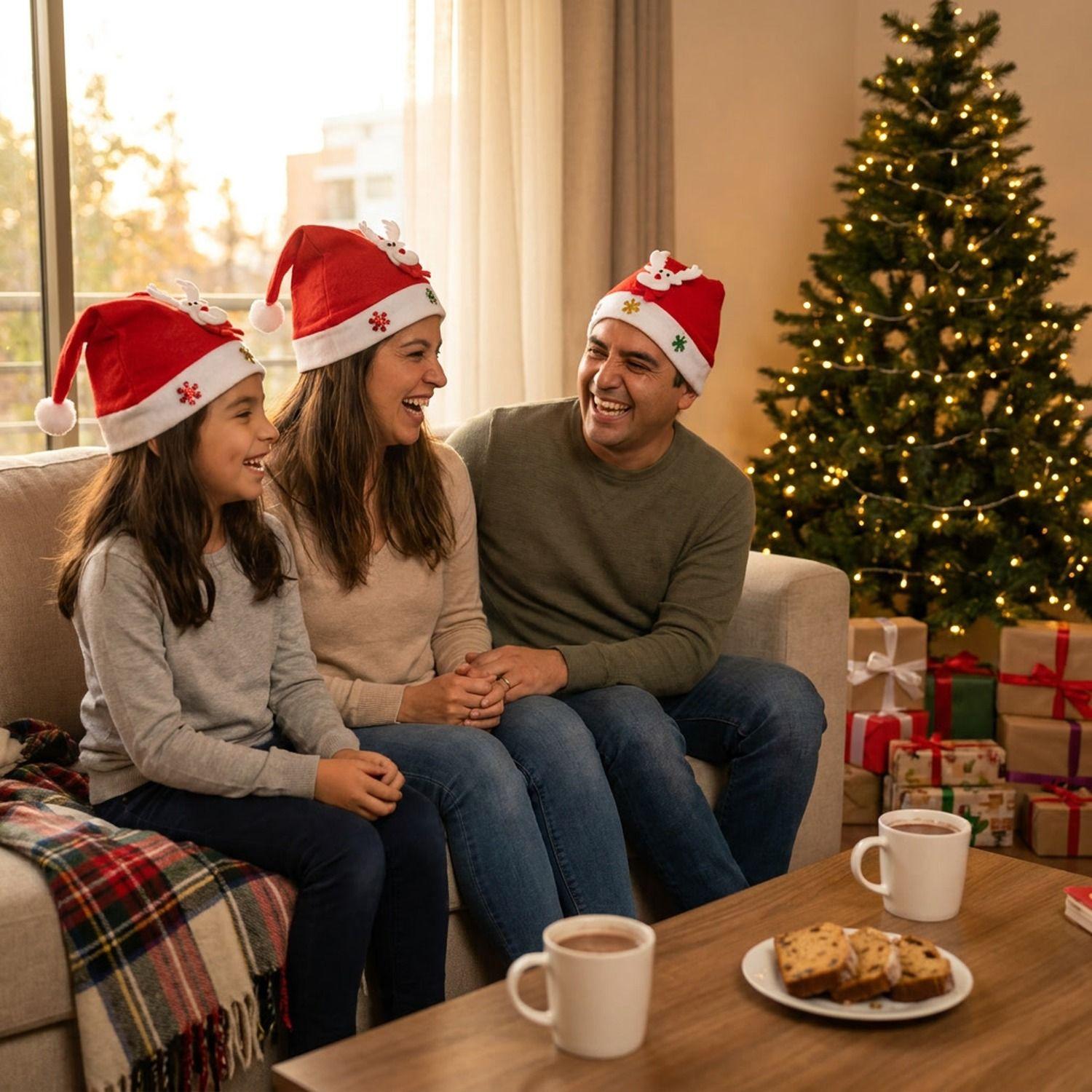 Pack 12 Gorros Navidad Reno 54cm Rojo-5