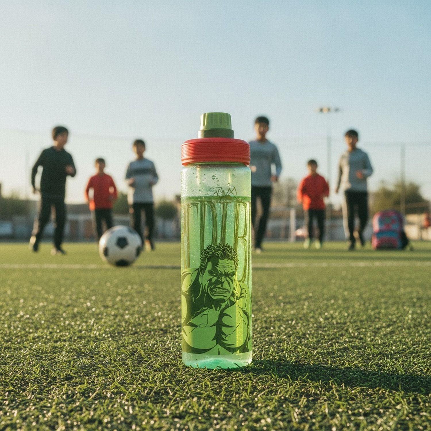 Botella Hulk Tapa Rosca Infantil 600ml Libre de BPA-4