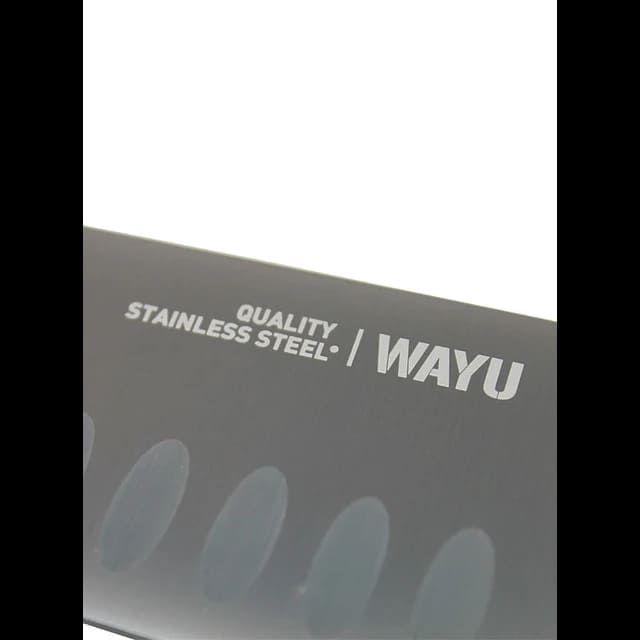 Cuchillo Santoku Wayu 30cm Acero Antiadherente-4
