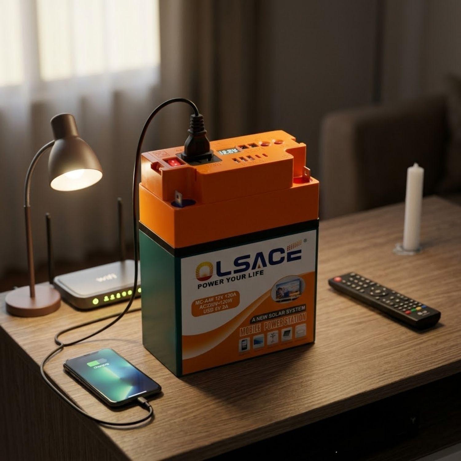 Estación Energía Portátil OLSACE 12V 220V 120W USB-5