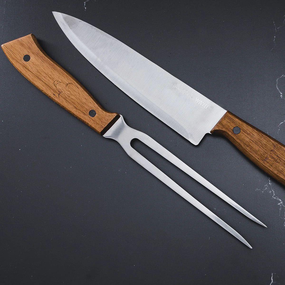Set Cuchillo Tenedor Prm Wayu Con Revestimiento Antiadherente-5