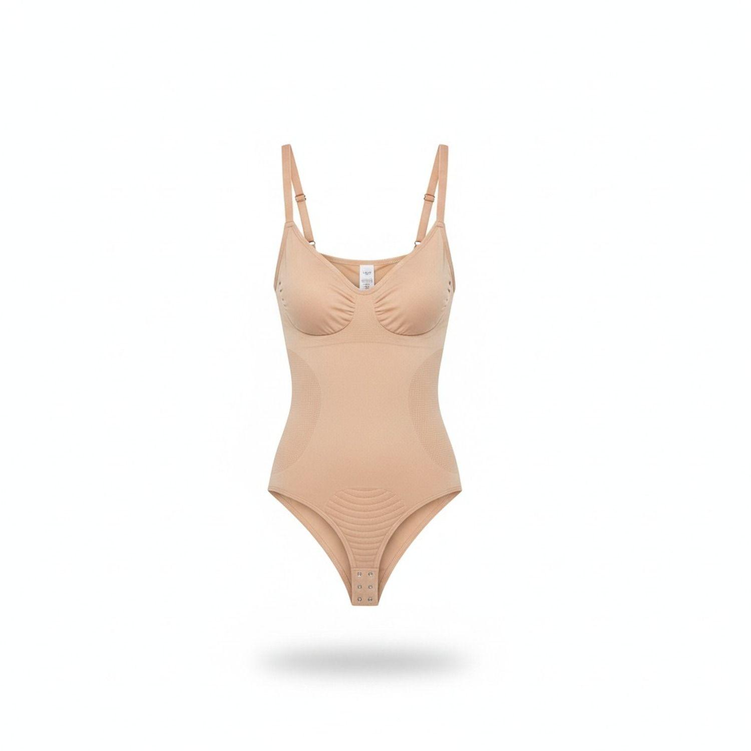 Body Faja Reductora Pantaleta Tirantes Beige XS/S-0