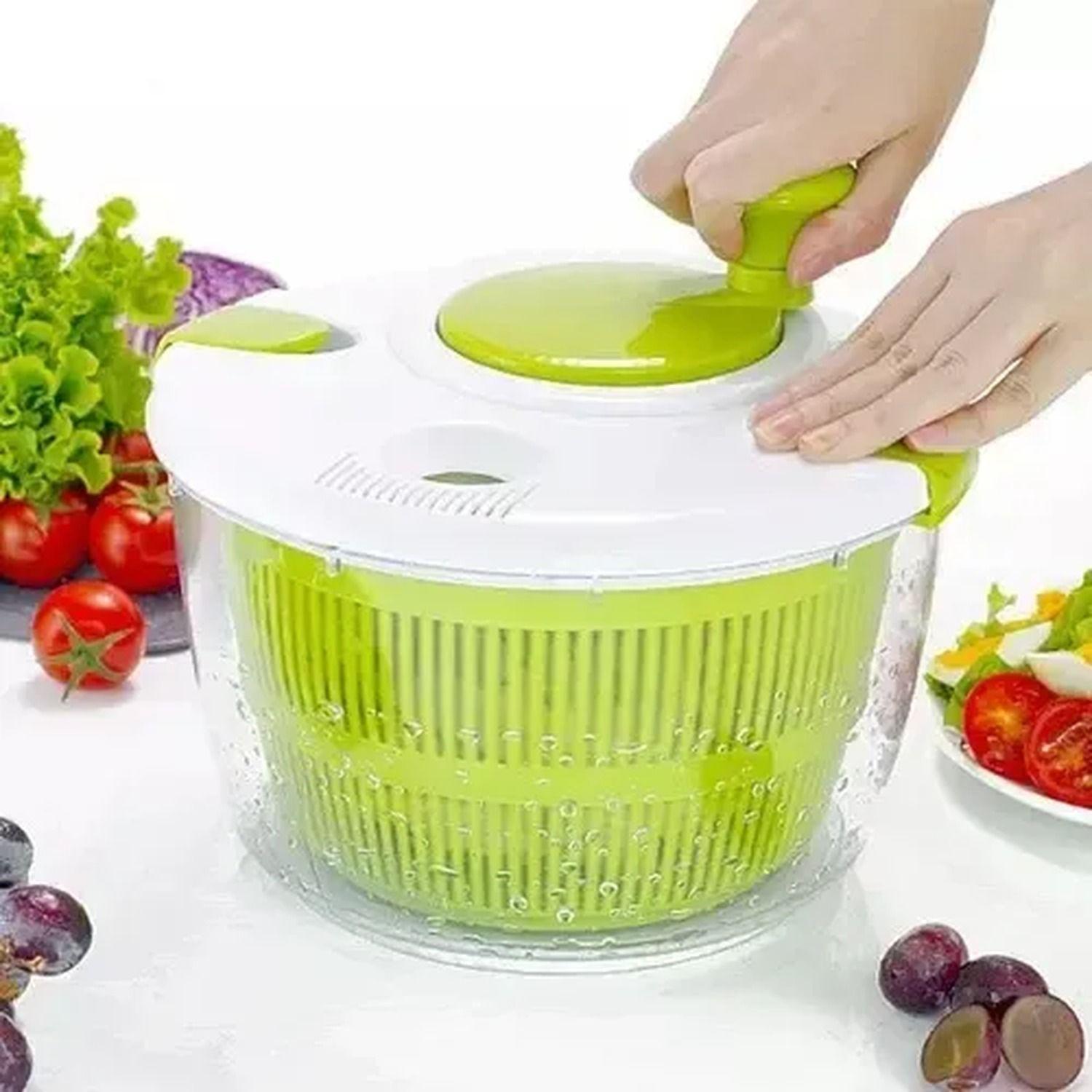 Centrifuga Secador Lechuga Frutas Verduras Verde 15cm-5
