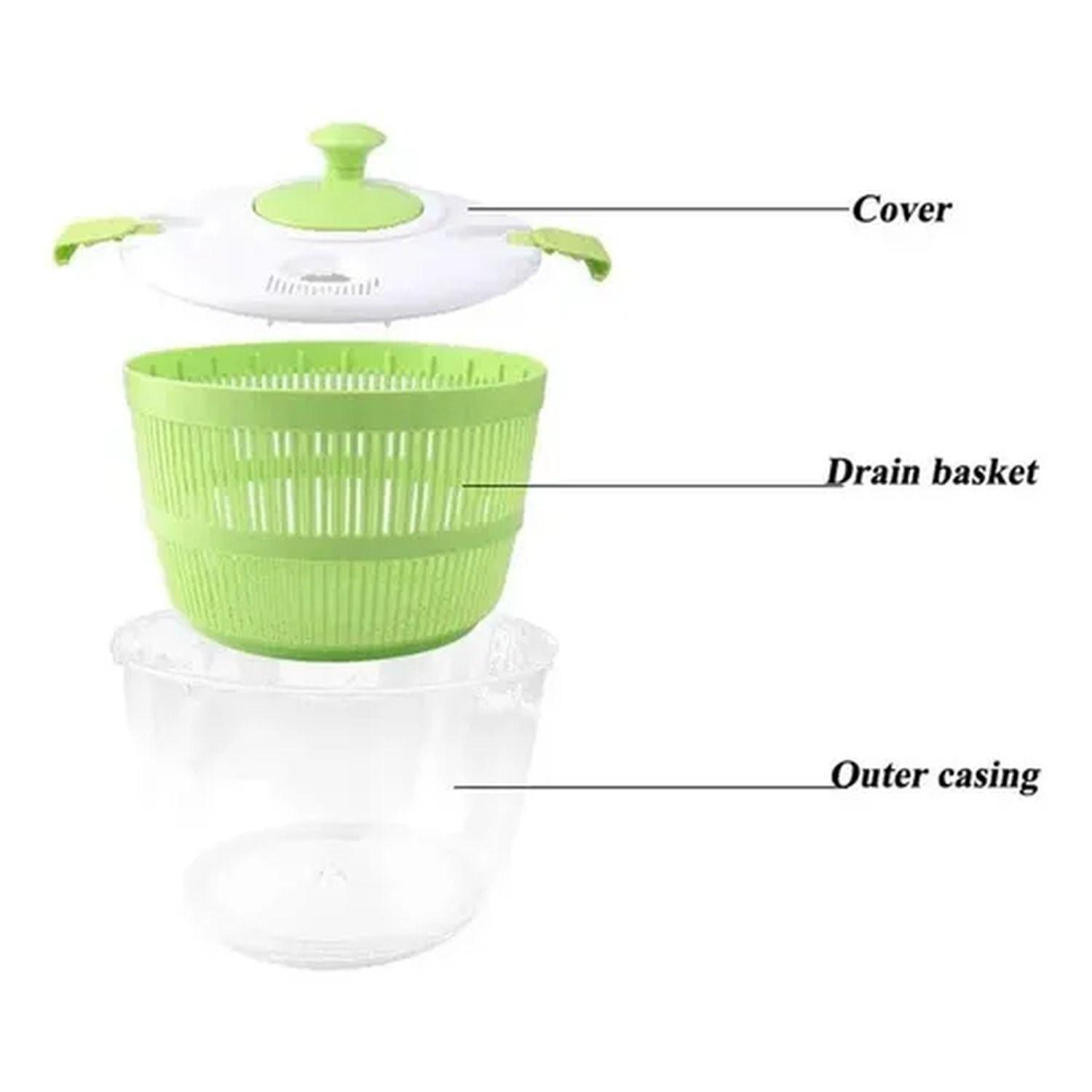 Centrifuga Secador Lechuga Frutas Verduras Verde 15cm-7