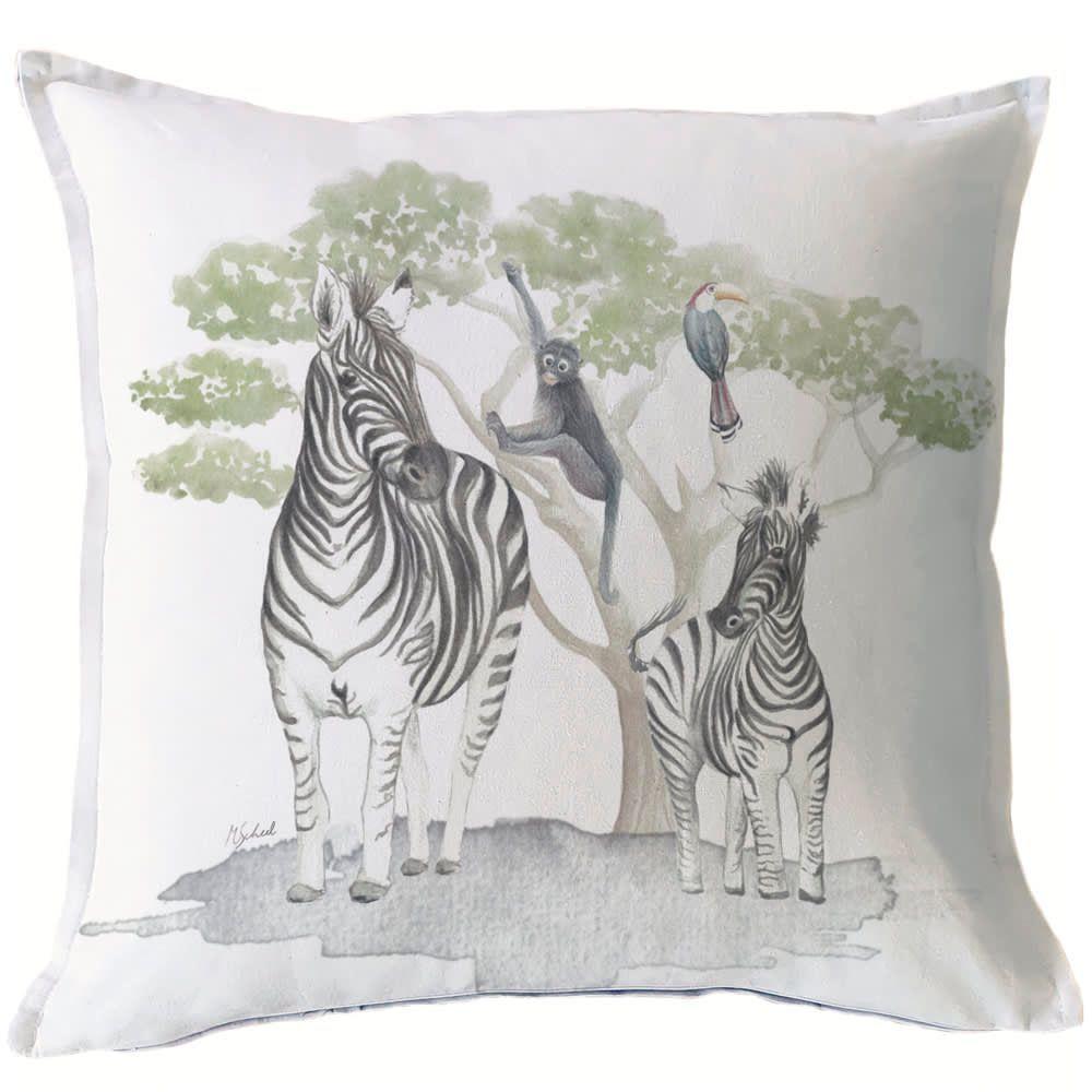 Funda Cojín Safari Cebras 45x45-0