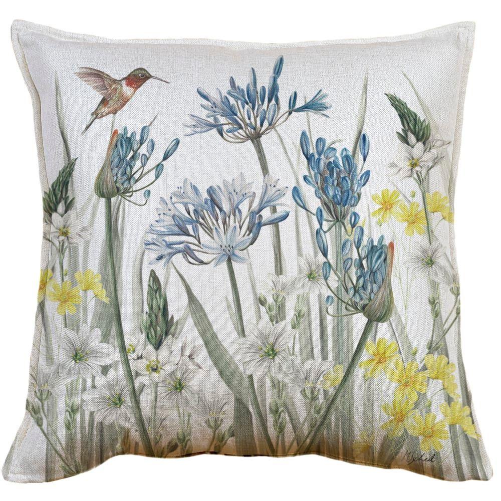 Funda Cojín Lino Jardin Agapantos 45x45-0