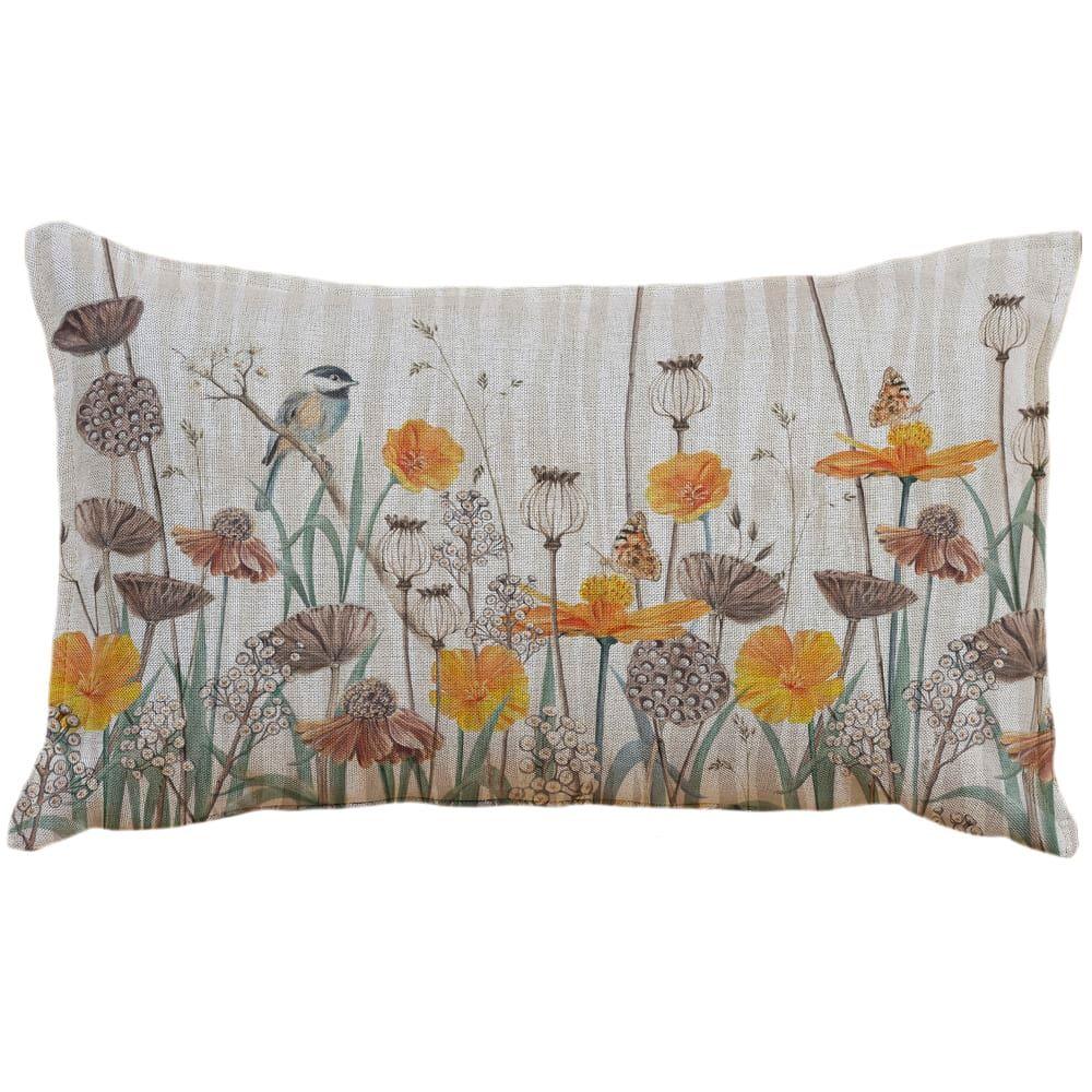 Funda Cojín Lino Ciclo Amapolas 50x30-1
