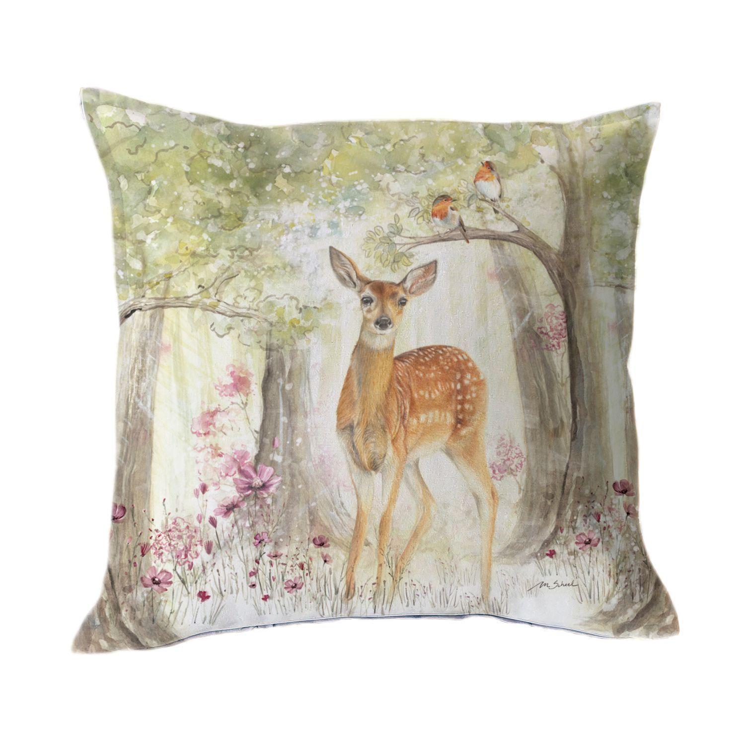 FUNDA COJÍN ALGODÓN  BAMBI BOSQUE  45X45-0
