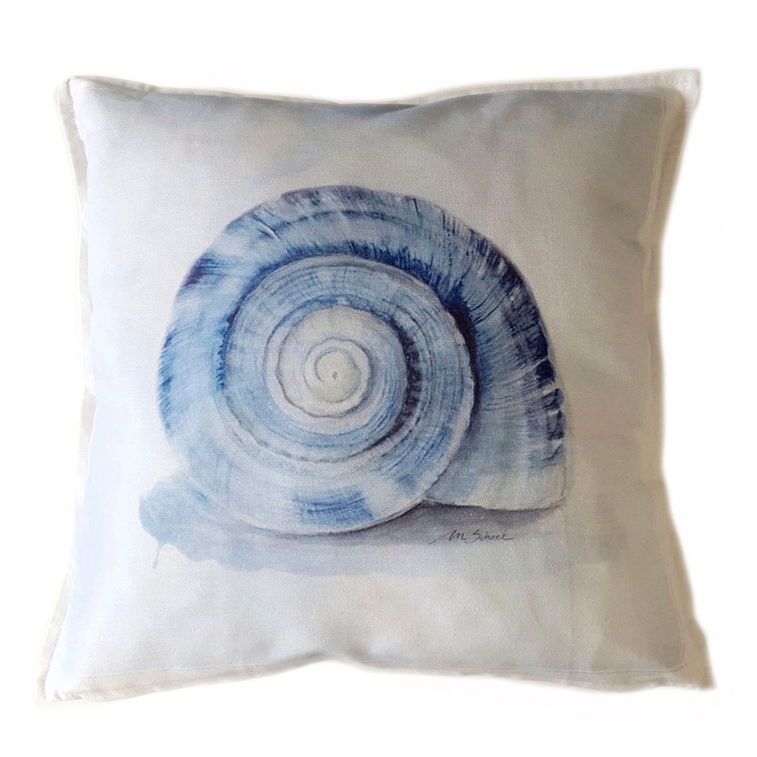 FUNDA COJÍN ALGODÓN CARACOL AZUL 45X45-0