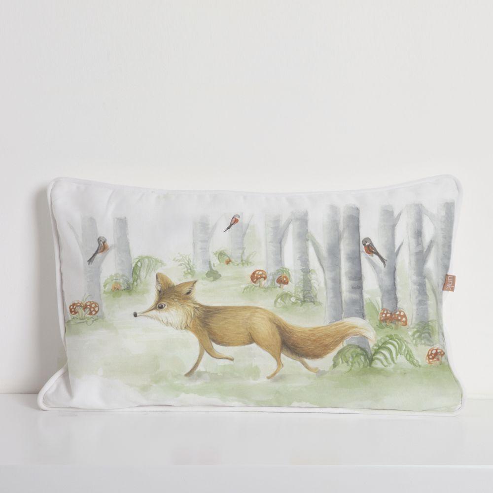 Funda Cojín Estampado Zorro Caminando 45x45-0