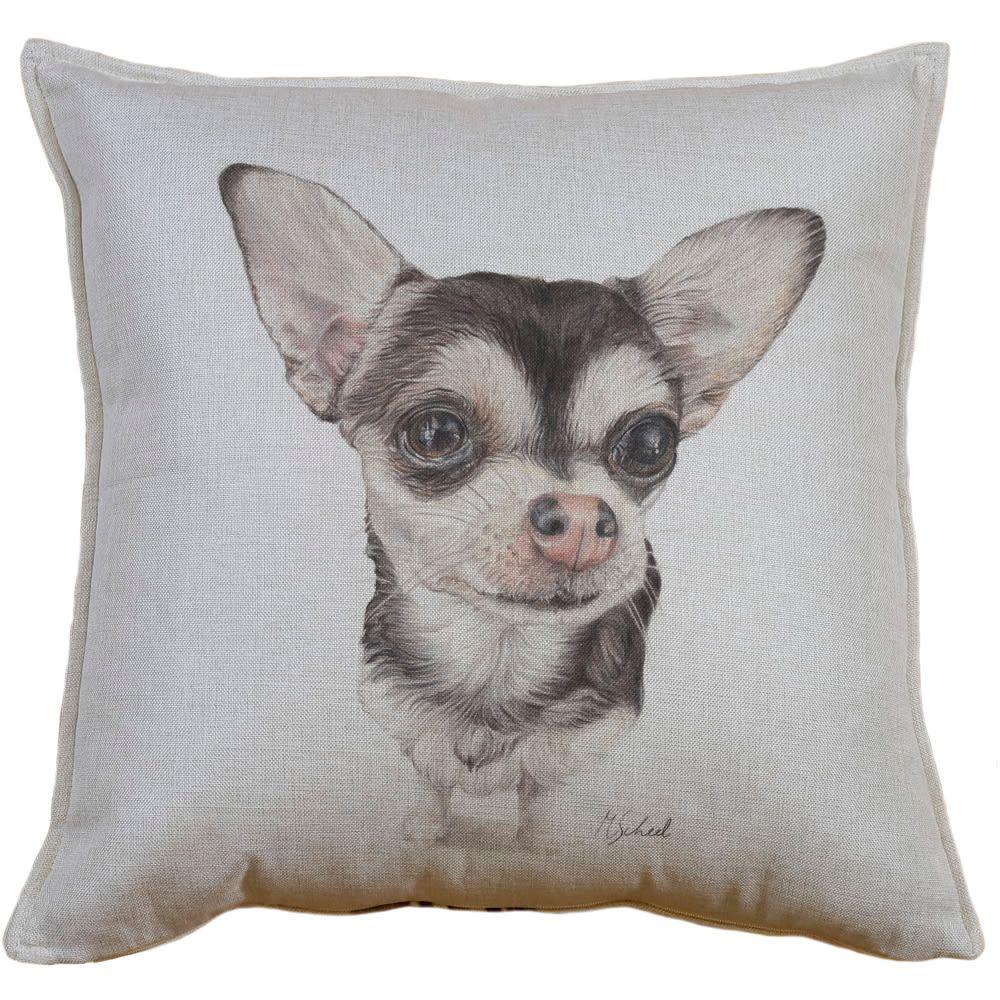 Funda Cojin Lino Chihuahua 45x45-0