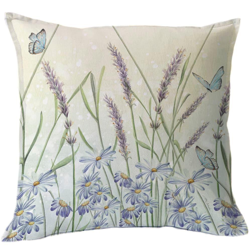 Funda Cojín Estampado Jardín De Lavandas 45x45-1