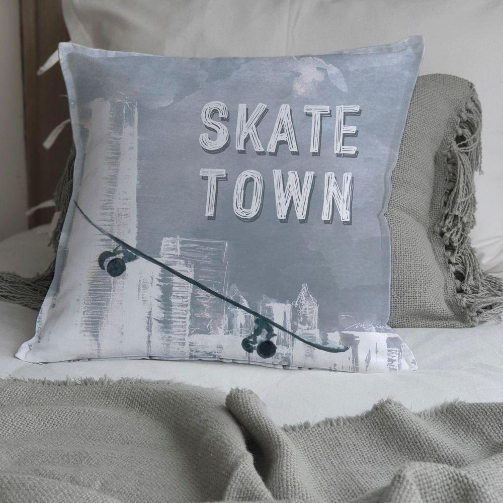 FUNDA COJÍN ALGODÓN SKATE TOWN  45X45-1