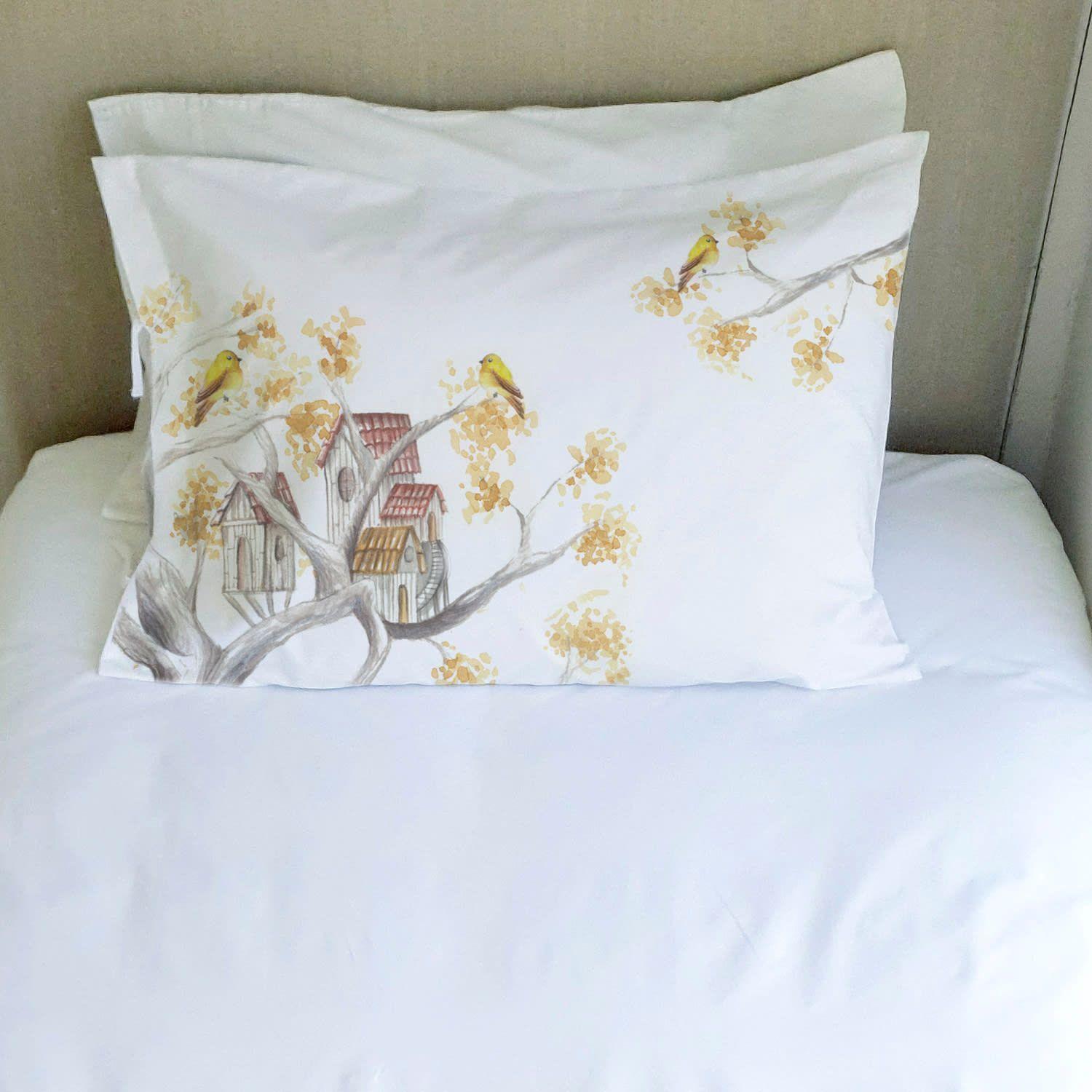 Juego De Cama Funda De Plumón + Sabana Bajera + Fundas Almohada Arbolito King-1