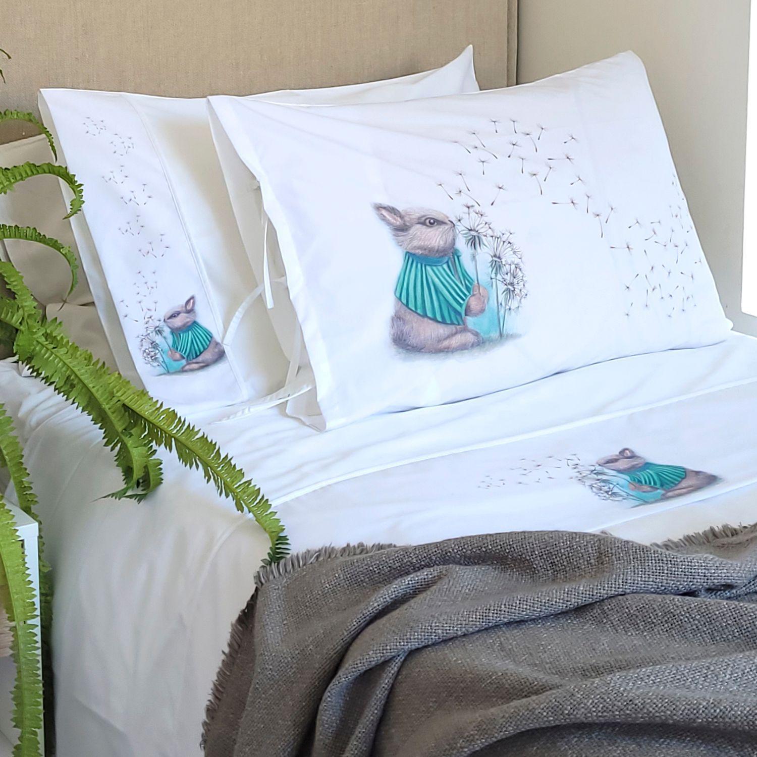 Funda Almohada Conejo Pide Un Deseo 50x70-1