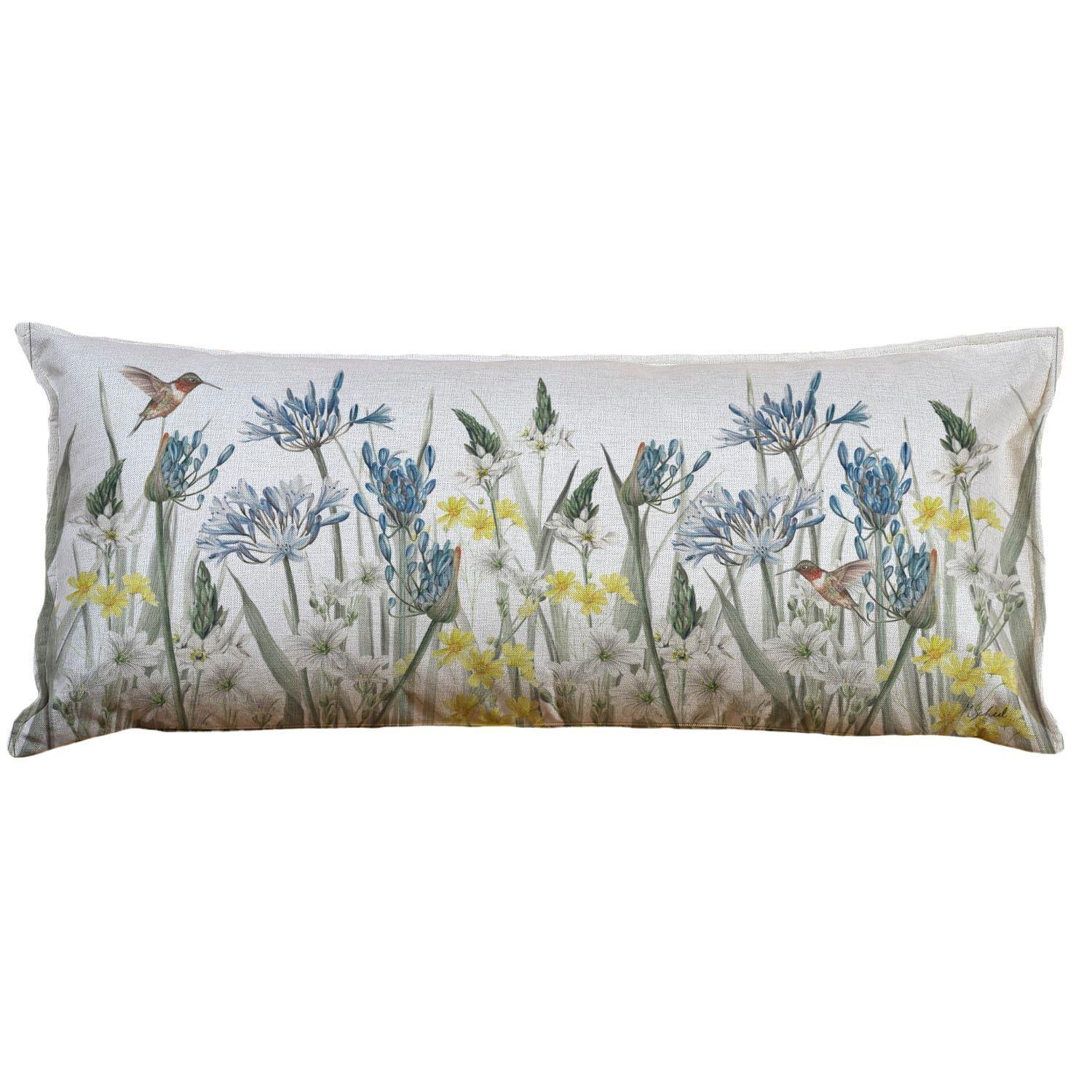 Funda Cojin Lino Jardín Agapantos XL 40x90-1