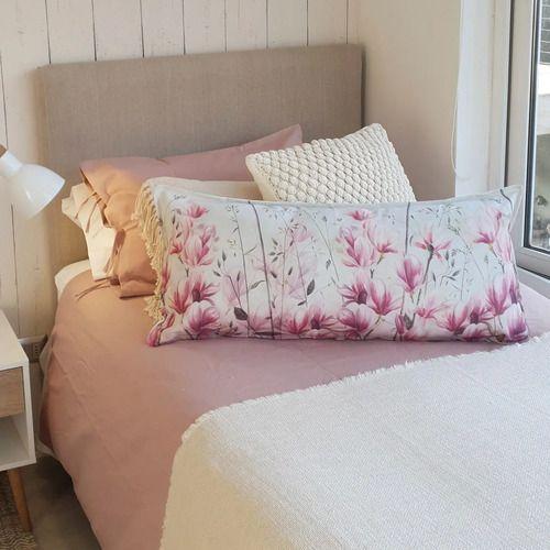 Funda Cojín Estampado Magnolias XL 40x90-1