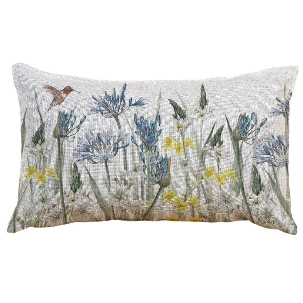 Funda Cojín Lino Jardín Agapantos 50x30-0