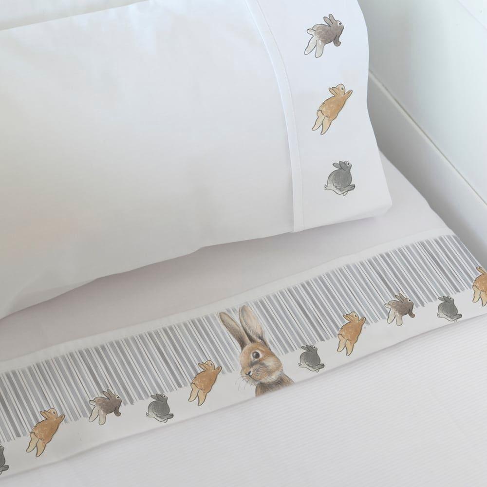 Juego Sabanas Estampado Pedro Rabbit Cuna-3