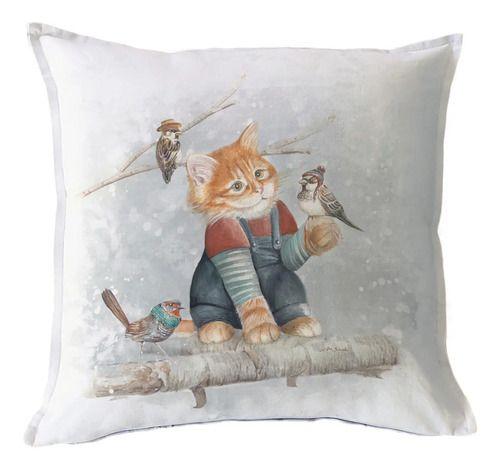Funda Cojín Gatito Y Sus Amigos 45x45-1