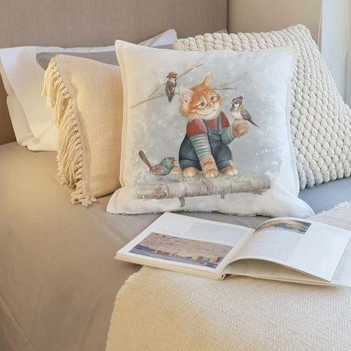 Funda Cojín Gatito Y Sus Amigos 45x45-2