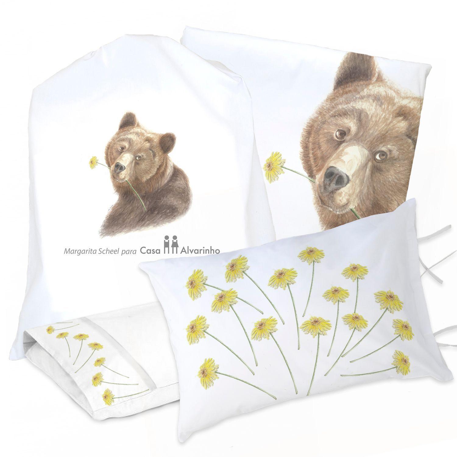 JUEGO DE CAMA FUNDA DE PLUMÓN + SABANA BAJERA +2 FUNDAS ALMOHADA OSA AMABLE 1,5 PLAZAS-0